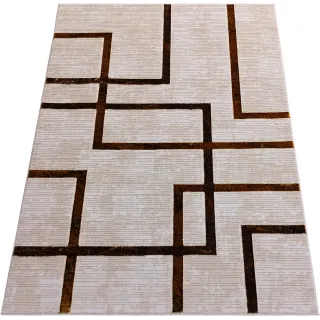 Dywan beżowy ze złotem