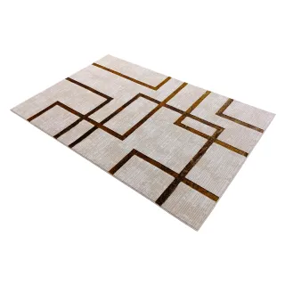 Dywan beżowy ze złotem