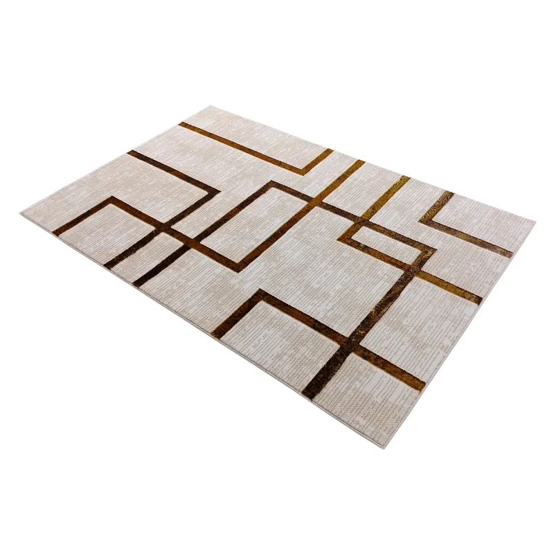 Dywan beżowy ze złotem