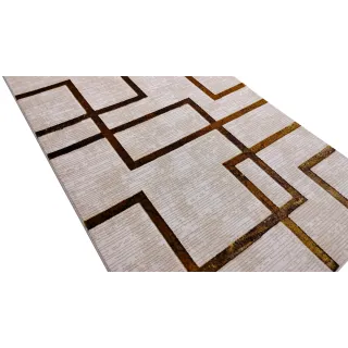 Dywan beżowy ze złotem