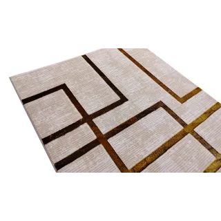 Dywan beżowy ze złotem