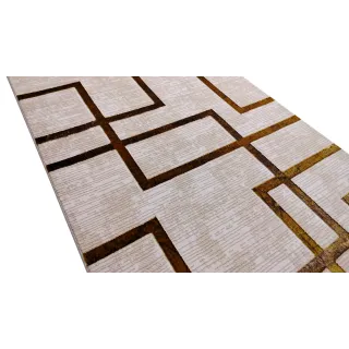 Dywan beżowy ze złotem