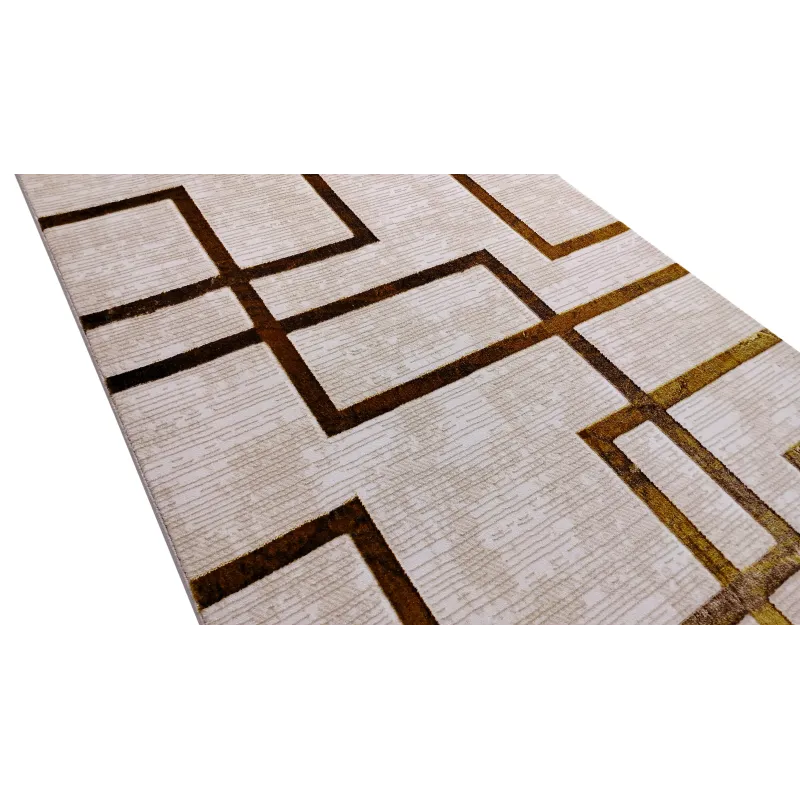 Dywan beżowy ze złotem