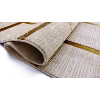 Dywan beżowy ze złotem