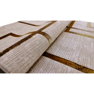 Dywan beżowy ze złotem