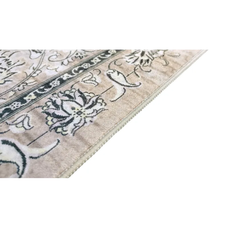 Dywan klasyczny beżowy antypoślizgowy