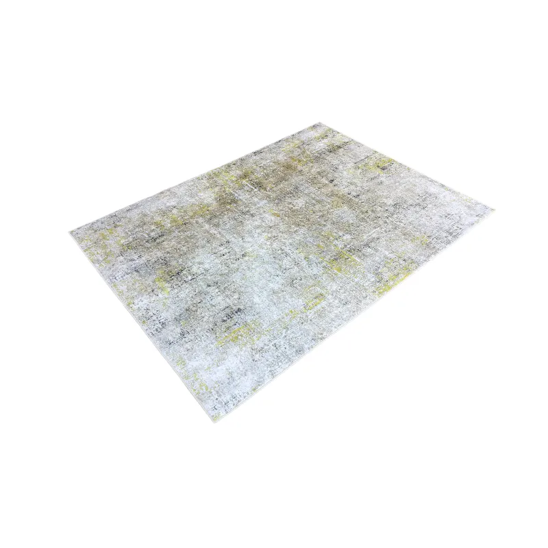 Dywan beton z żółtym