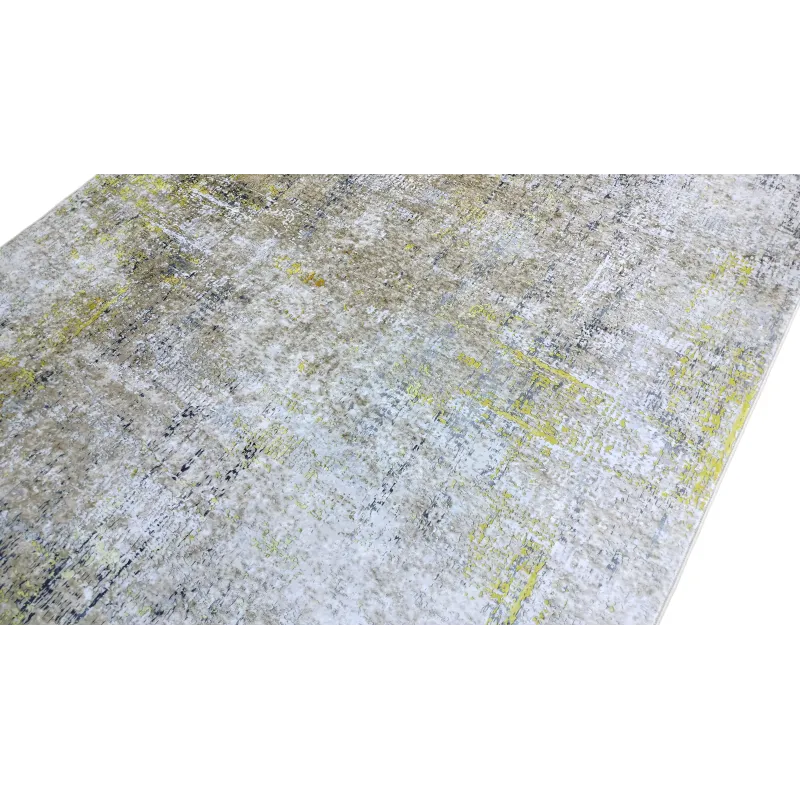 Dywan beton z żółtym