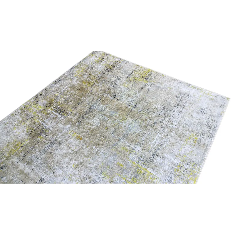 Dywan beton z żółtym