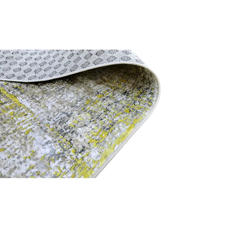 Dywan beton z żółtym