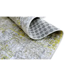 Dywan beton z żółtym