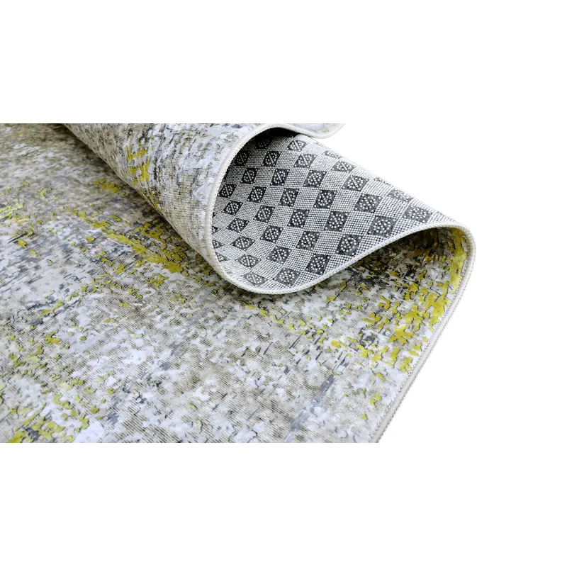 Dywan beton z żółtym