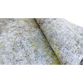 Dywan beton z żółtym