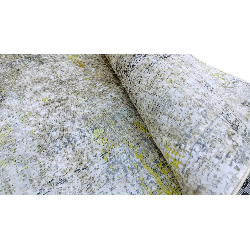 Dywan beton z żółtym